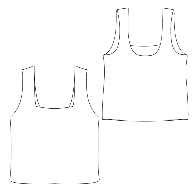 Blossom + Baby Blue Supima Cotton Reversible Tank Top from TIZZ & TONIC