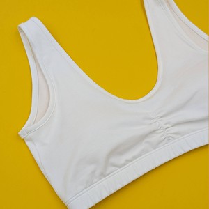 White Organic Cotton Padded Soft Bra from TIZZ & TONIC