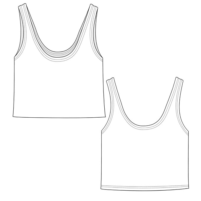 Lavender Organic Cotton Cropped Tank Top from TIZZ & TONIC