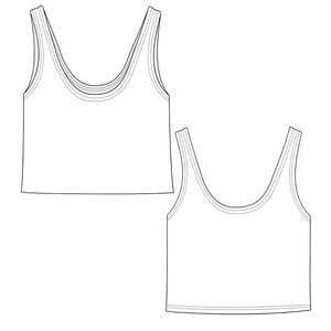 Lavender Organic Cotton Cropped Tank Top from TIZZ & TONIC