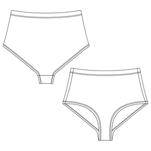 Mediterranean Supima Cotton Hi-Waist Panty from TIZZ & TONIC