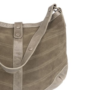 Yoko - khaki large leather shopper crossbody bag from Treasures-Design