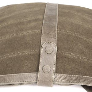 Yoko - khaki large leather shopper crossbody bag from Treasures-Design