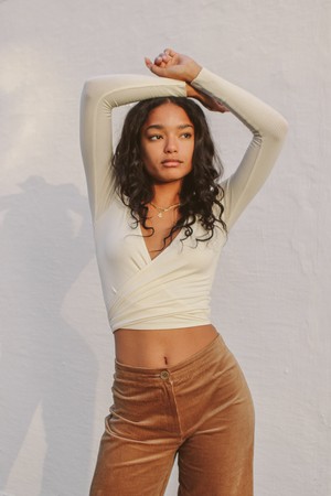 Kaya Wrap Top Creme - morena isabel from Troo