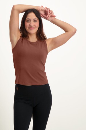 Karuna Balance Dry-fit Yoga Tank – Mocca from Urban Goddess