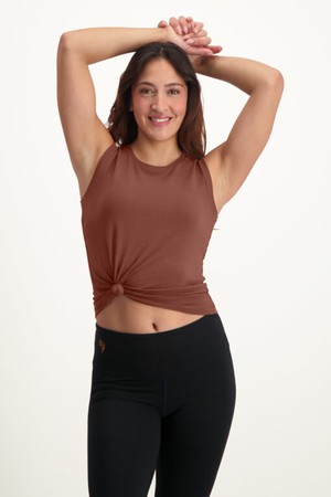 Karuna Balance Dry-fit Yoga Tank – Mocca from Urban Goddess
