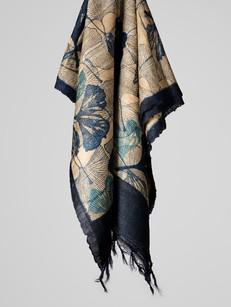 Tussar Silk Scarf Ava Blue via Urban Medley