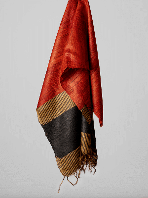 Tussar Silk Scarf Ginkgo from Urban Medley