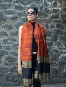 Tussar Silk Scarf Ginkgo via Urban Medley