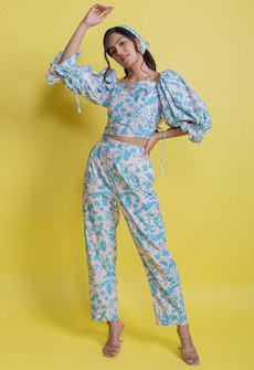 Printed Vegan Silk Co-Ord Set via Urbankissed