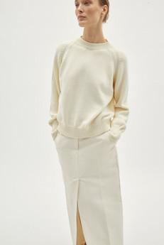 The Organic Cotton Tricot Sweater - Milk White via Urbankissed