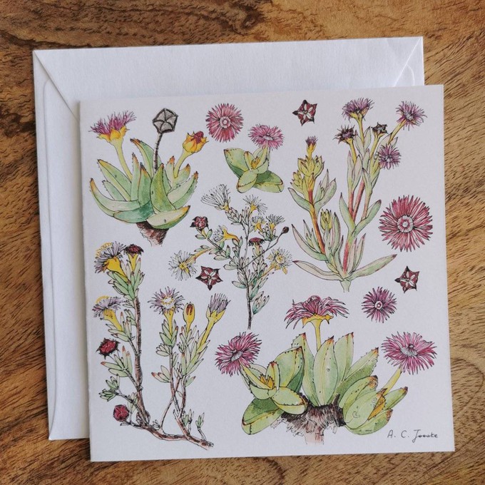 Single Fynbos Greeting Card from Urbankissed