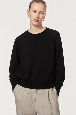 The Organic Cotton Tricot Sweater - Black from Urbankissed