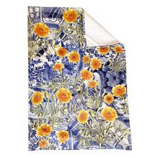 Floral Tea Towel Cotton - Marigold & Delft via Urbankissed