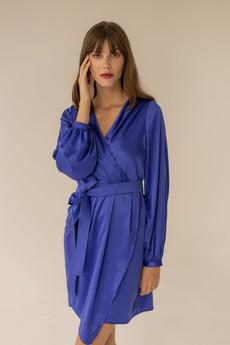 Cocktail Wrap Dress Deep Blue via Urbankissed