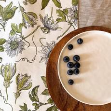 Floral Table Runner Recycled Plastic - Green Passionfruit via Urbankissed