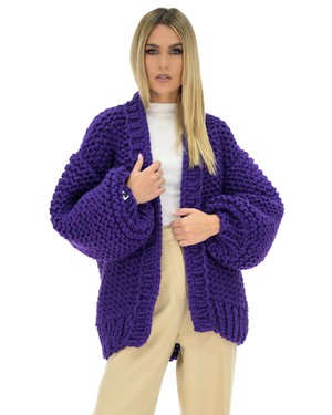 Classic Chunky Cardigan - Violet from Urbankissed