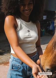 Cowgirl Boot Crop Top - Off-White via Urbankissed