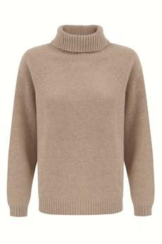 Turtleneck Cashmere Beż via Urbankissed