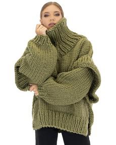 Turtle Rolled Neck Sweater - Khaki via Urbankissed