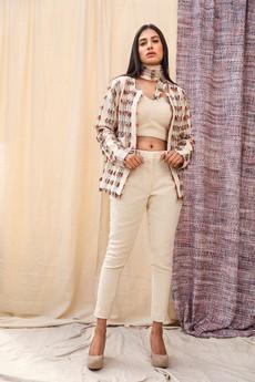 Fringed Handwoven Blazer via Urbankissed