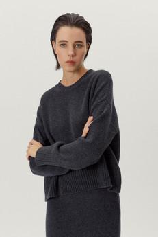 The Woolen Chunky Sweater - Ash Grey via Urbankissed