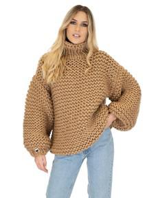 Turtle Neck Sweater - Camel via Urbankissed
