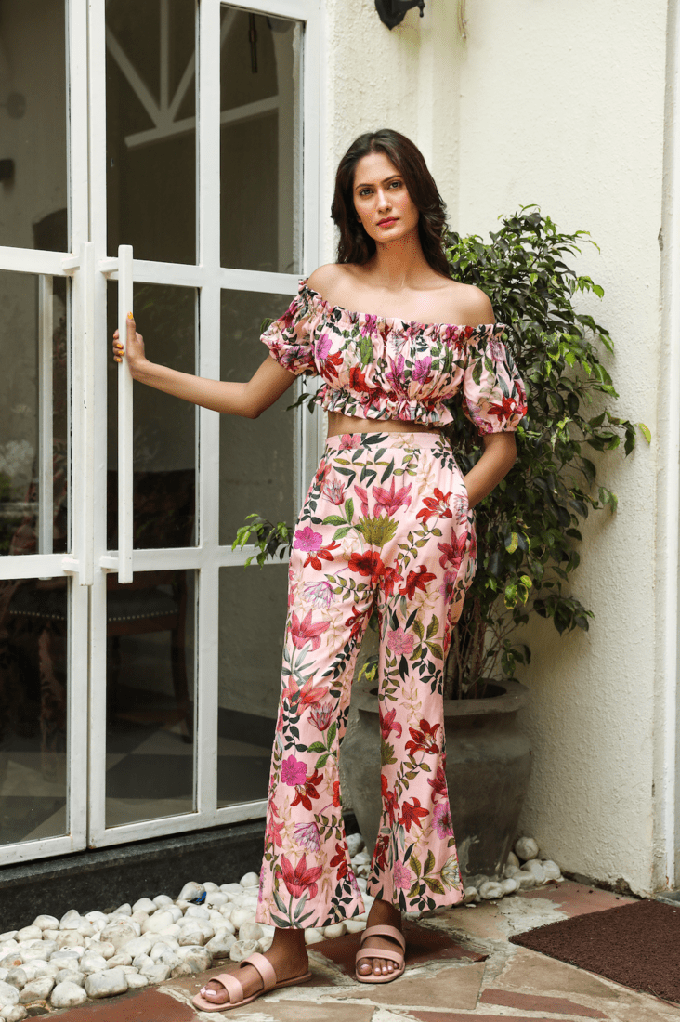 Floral Off-shoulder Set from Urbankissed