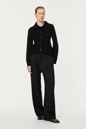 The Organic Cotton Tricot Cardigan - Black from Urbankissed