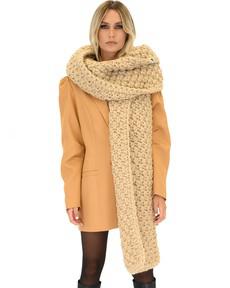 Blanket Chunky Scarf - Beige via Urbankissed