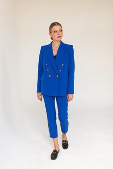 Double-Breasted Jacket Sapphire via Urbankissed