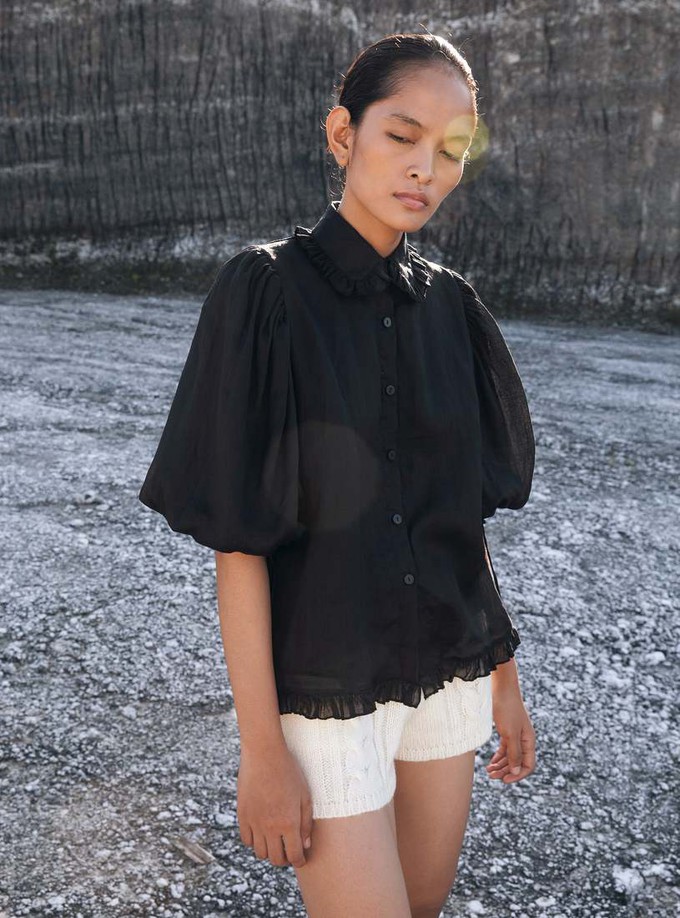 Short puff sleeve blouse online