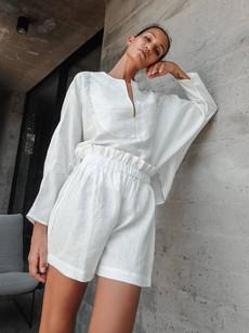 Paperbag Waist Pant White - Stella Shorts via Urbankissed