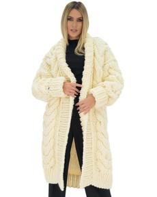 Long Cable Coat - Cream via Urbankissed