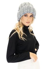 Ribbed Knit Beanie - Grey from Urbankissed