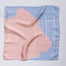 Silk Scarf - Light Blue & Pink via Urbankissed