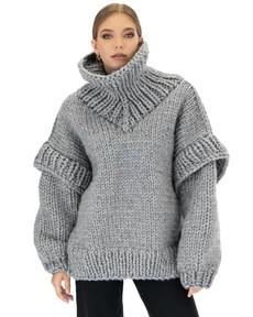 Turtle Rolled Neck Sweater - Grey via Urbankissed