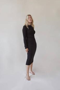 The Ellie | Longsleeve Dress - Black via Urbankissed