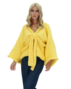 Chunky Bow Sweater - Yellow from Urbankissed