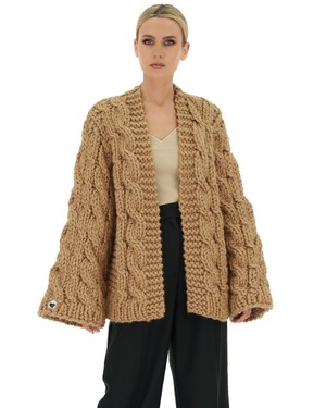 Cable Knit Cardigan - Camel from Urbankissed