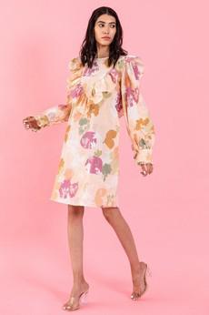Ruffled Floral Dress Boxy Long Sleeves via Urbankissed