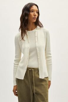 The Linen Cotton Ribbed Shirt - Milk White via Urbankissed