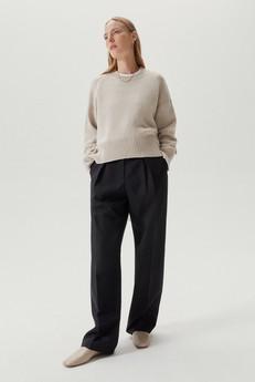 The Woolen Chunky Sweater - Ecru via Urbankissed