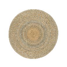 Woven Natural Straw Silver Round Placemats from Urbankissed