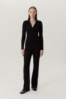 The Merino Wool Ribbed Pants - Black via Urbankissed