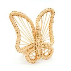 Set X 4 Woven Natural Iraca Straw Butterfly Napkin Rings via Urbankissed