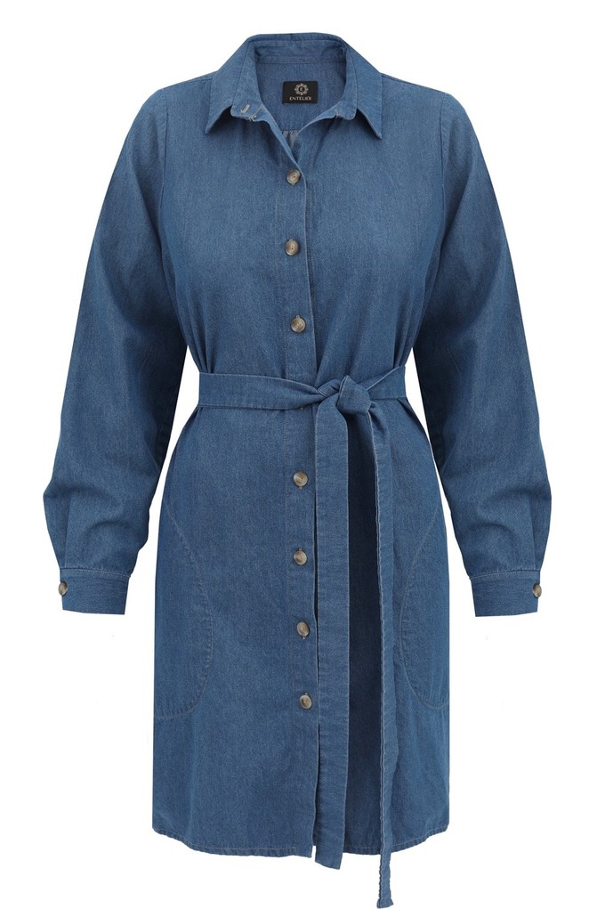 Shirt Dress Dark Denim from Urbankissed