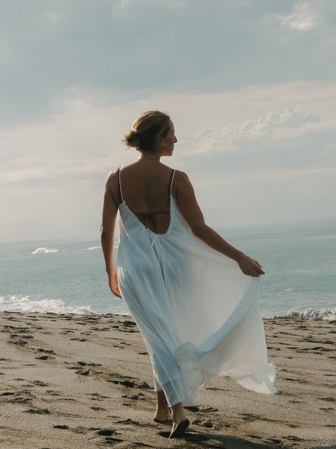 Amphitrite Dress in Ecru - Raw Finish from Urbankissed