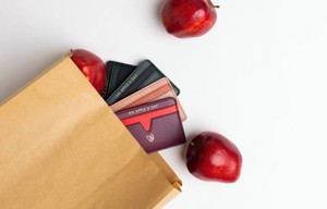 Cider Apple Leather Cardholder from Veganologie