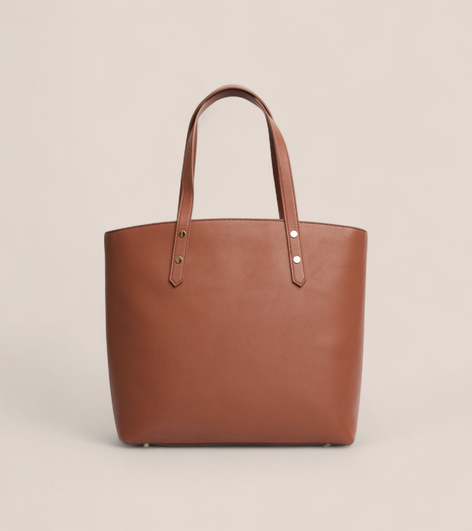 Honor Vegan Bio-Based Bamboo Leather Tote Bag in brown from Votch